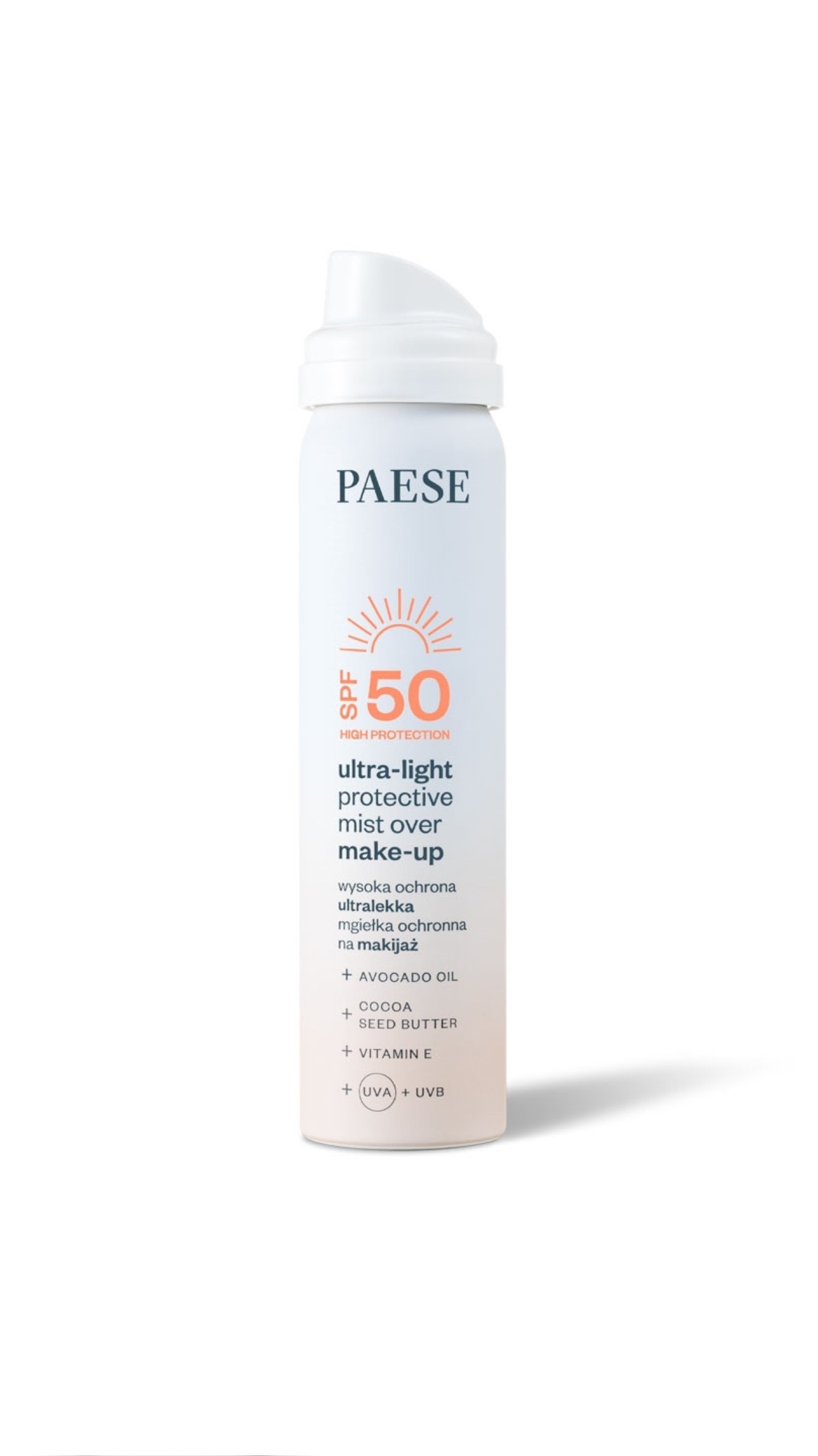 PAESE SPF 50 ULTRA-LIGHT PROTECTIVE MIST OVER MAKE-UP پاييز رذاذ واقي شمس للوجه