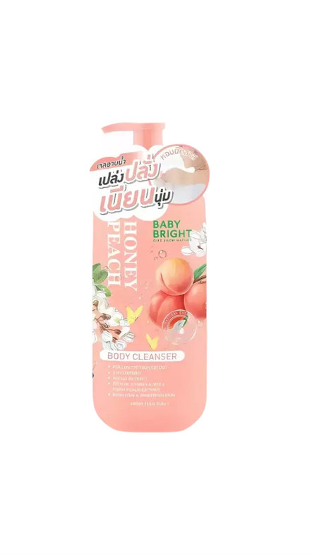 BABY BRIGHT HONEY PEACH BODY CLEANSER 450ml بيبي برايت غسول منظف للجسم 