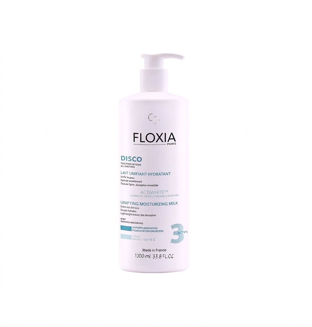 FLOXIA Disco Unifying Moisturizing Milk 1000ml فلوكسيا لوشن مرطب للجسم يوحد لون البشرة و يقلل البقع الداكنة
