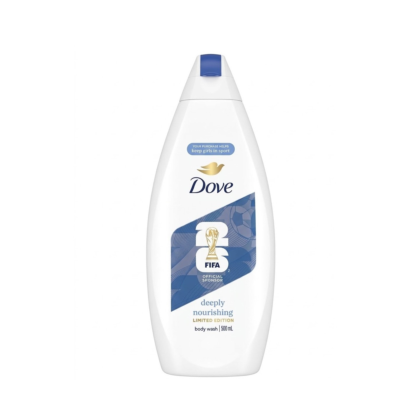 DOVE FIFA Limited Edition Body Wash 500ml - Deeply Nourishing  دوف غسول يغذي بعمق مرطب للجسم 