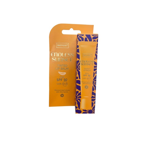 SENCE BEAUTY Endless Sunset Tinted Lip Balm High SPF50 سينس بيوتي مرطب شفاه ملون بزبدة الشيا