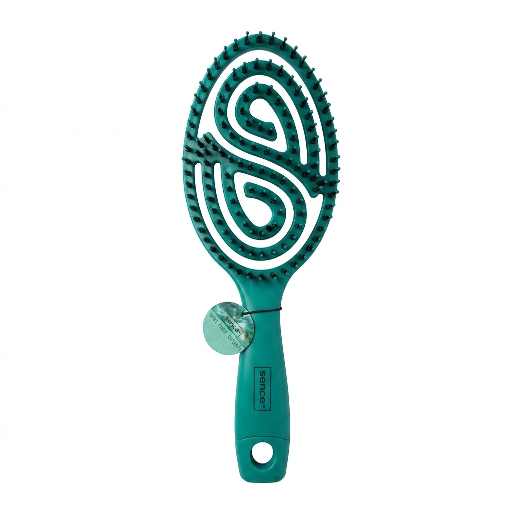 SENCE BEAUTY Tropical Heat Wet Hair brush - LIGHT GREENسينس بيوتي فرشاة شعر مخصصة للمبلل، تفك التشابك بسهولة