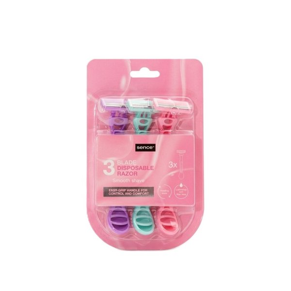 SENCE BEAUTY Shaving 3-Blade Disposable Razors  سينس بيوتي شفرات حلاقة للنساء