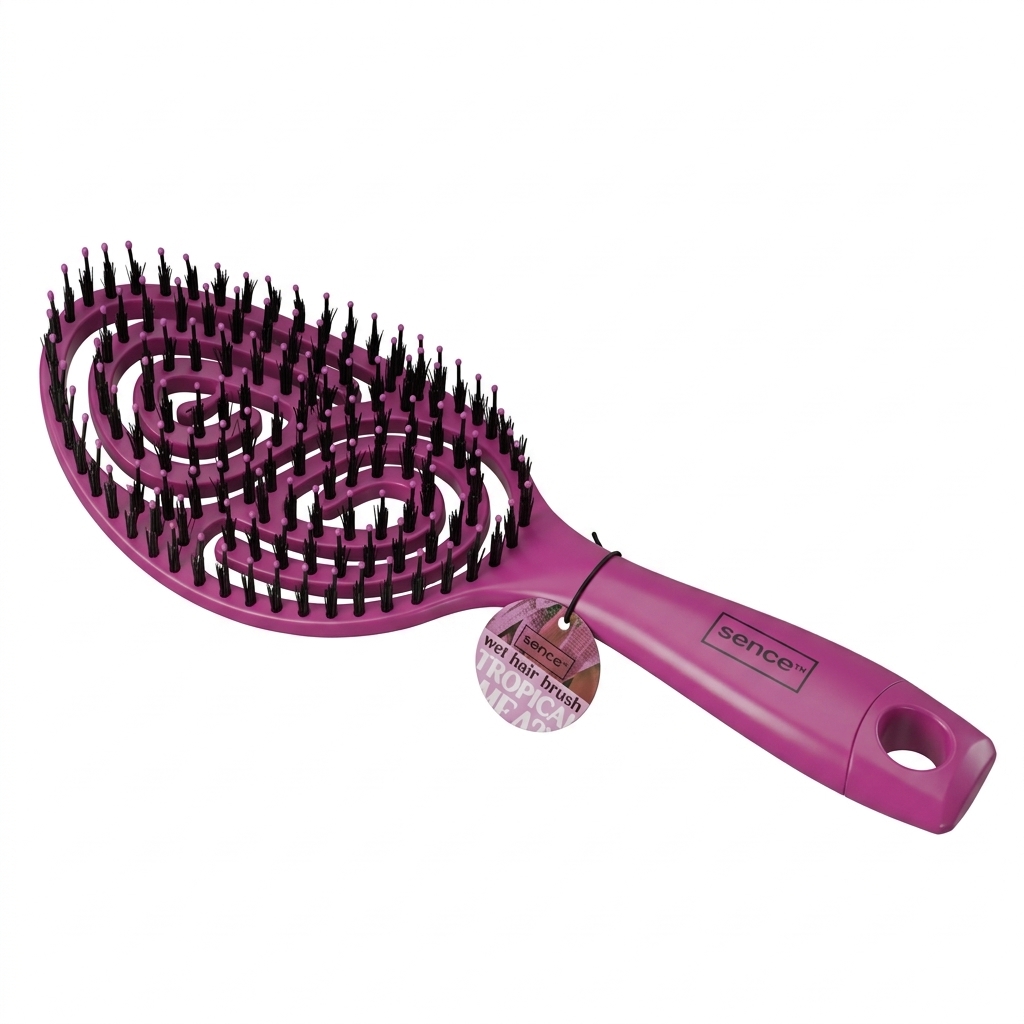 SENCE BEAUTY Tropical Heat Wet Hair brush - PINK سينس بيوتي فرشاة شعر مخصصة للمبلل، تفك التشابك بسهولة