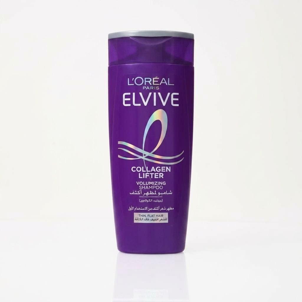 LORÉAL PARIS ELVIVE COLLAGEN LIFTER VOLUMIZING SHAMPOO 400ml لوريال شامبو للعناية بالشعر الخفيف