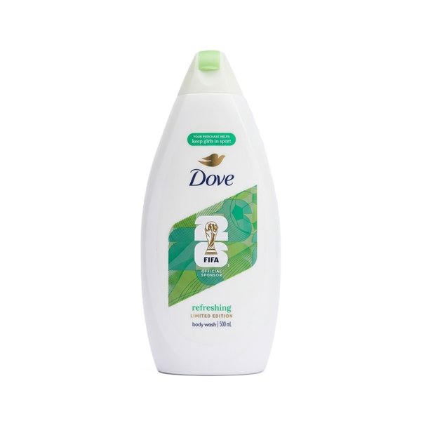 DOVE FIFA Limited Edition Body Wash 500ml - Refreshing دوف غسول يرطب ويعزز انتعاش الجسم 