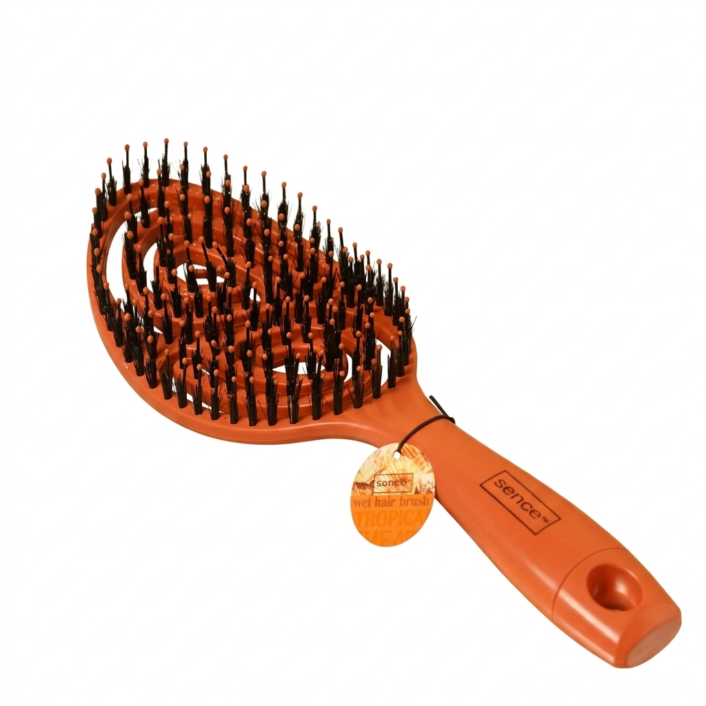 SENCE BEAUTY Tropical Heat Wet Hair brush - ORANGE سينس بيوتي فرشاة شعر مخصصة للمبلل، تفك التشابك بسهولة