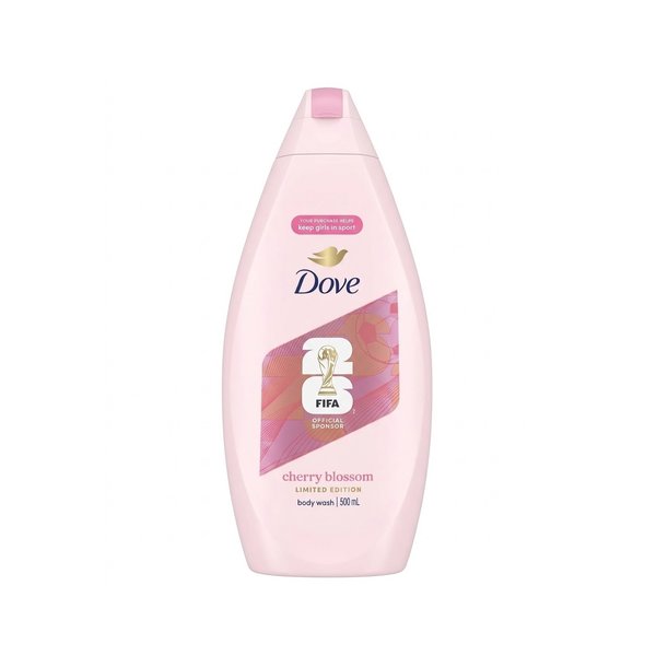 DOVE FIFA Limited Edition Body Wash 500ml - Cherry Blossom  دوف غسول مرطب لجسم برائحة زهر الكرز