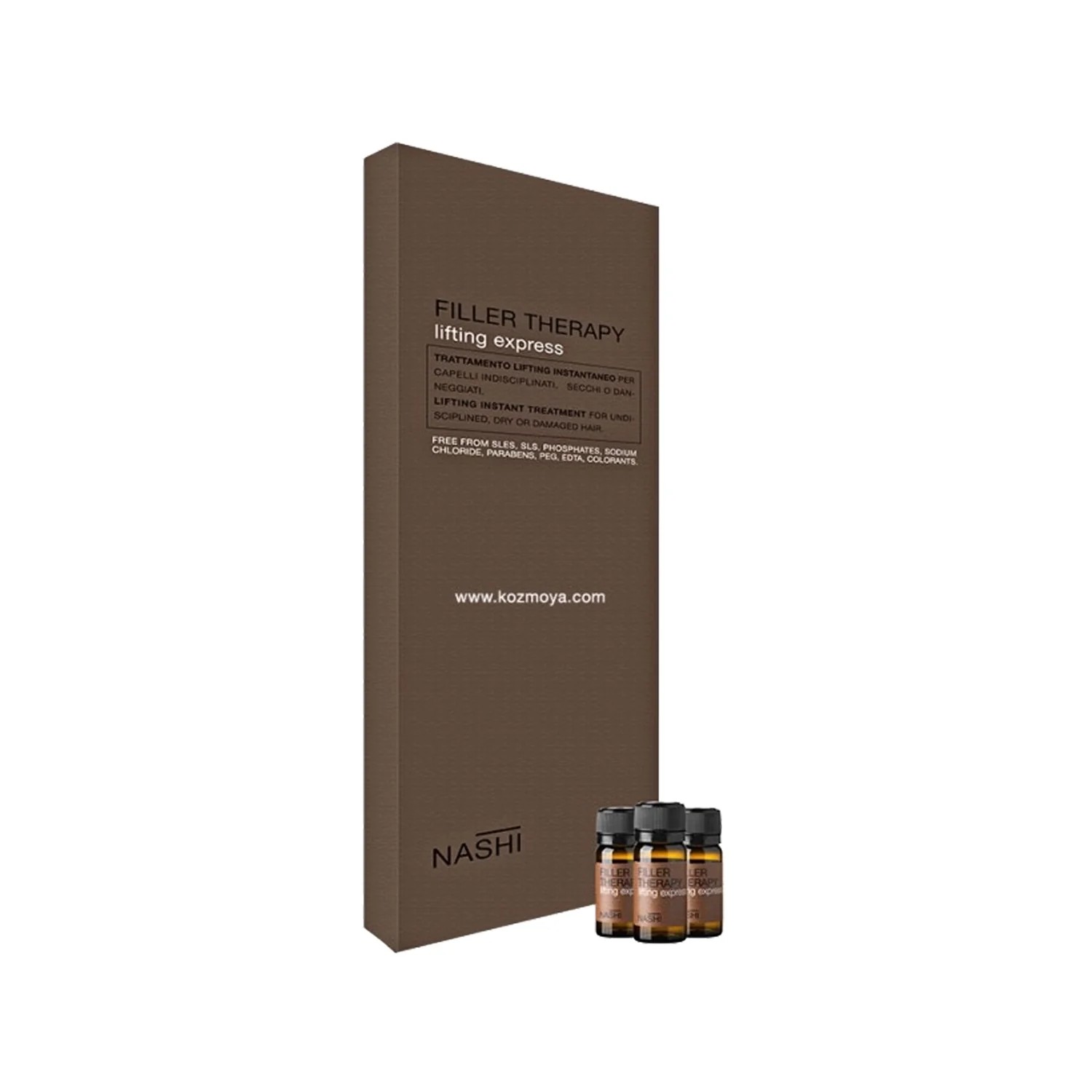 NASHİ ARGAN Filler Therapy Lifting Express Lifting Instant Treatment 24 x 8ml ناشي أرجان سيروم يرمم الشعر الجاف والتالف، يقويه ويكثفه، ويمنحه مرونة ونعومة