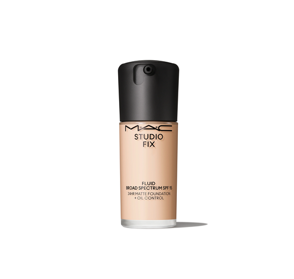 MAC STUDIO FIX FLUID SPF 15 24HR MATTE FOUNDATION + OIL CONTROL - NC10 ماك كريم أساس ستوديو فيكس السائل بعامل حماية من الشمس 15 ، يدوم 24 ساعة ، غير لامع