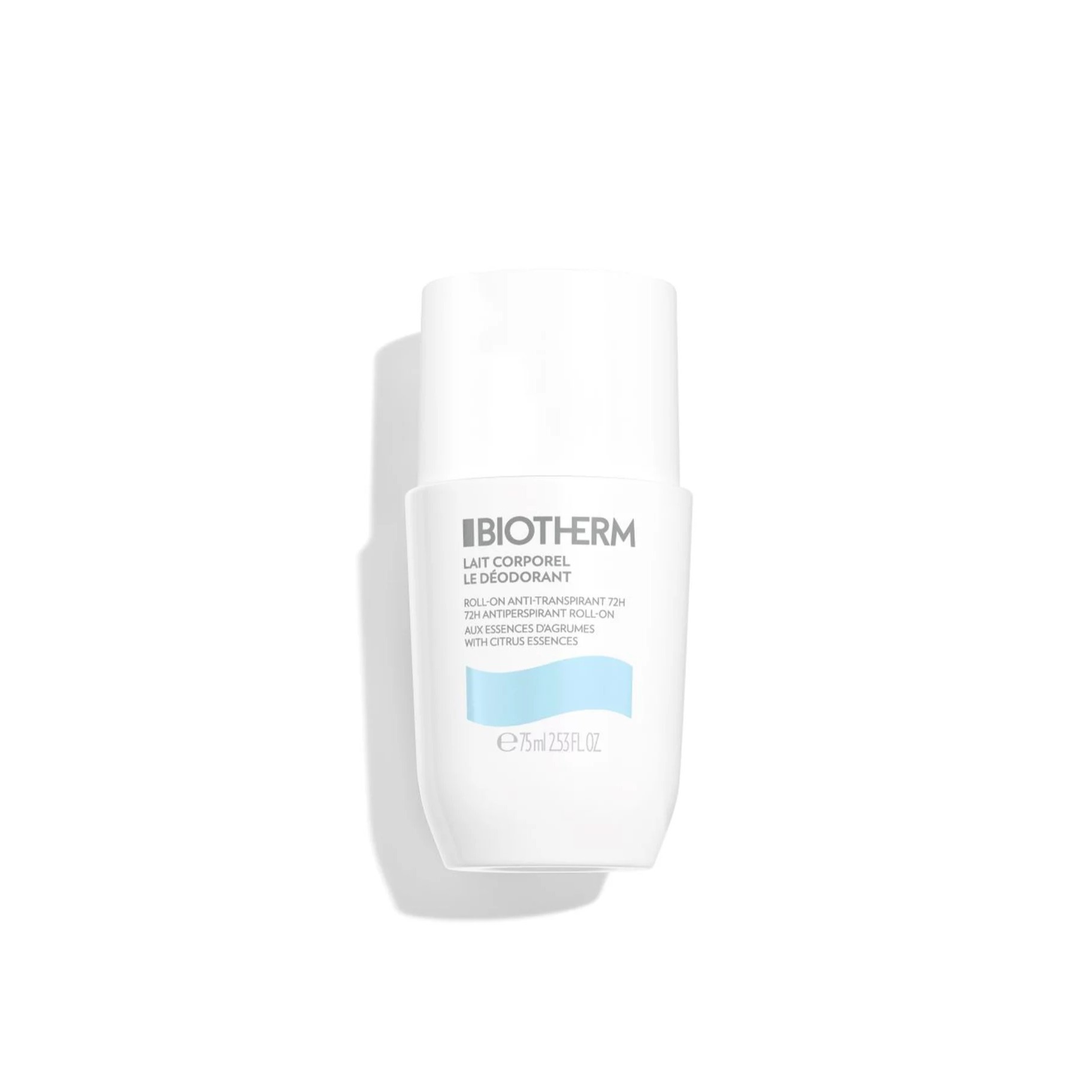 BIOTHERM Lait Corporel Le Deodorant Antiperspirant 72H 75ml بايوثيرم رول اون مضاد تعرق عطري يعزز راحة وترطيب المنطقة