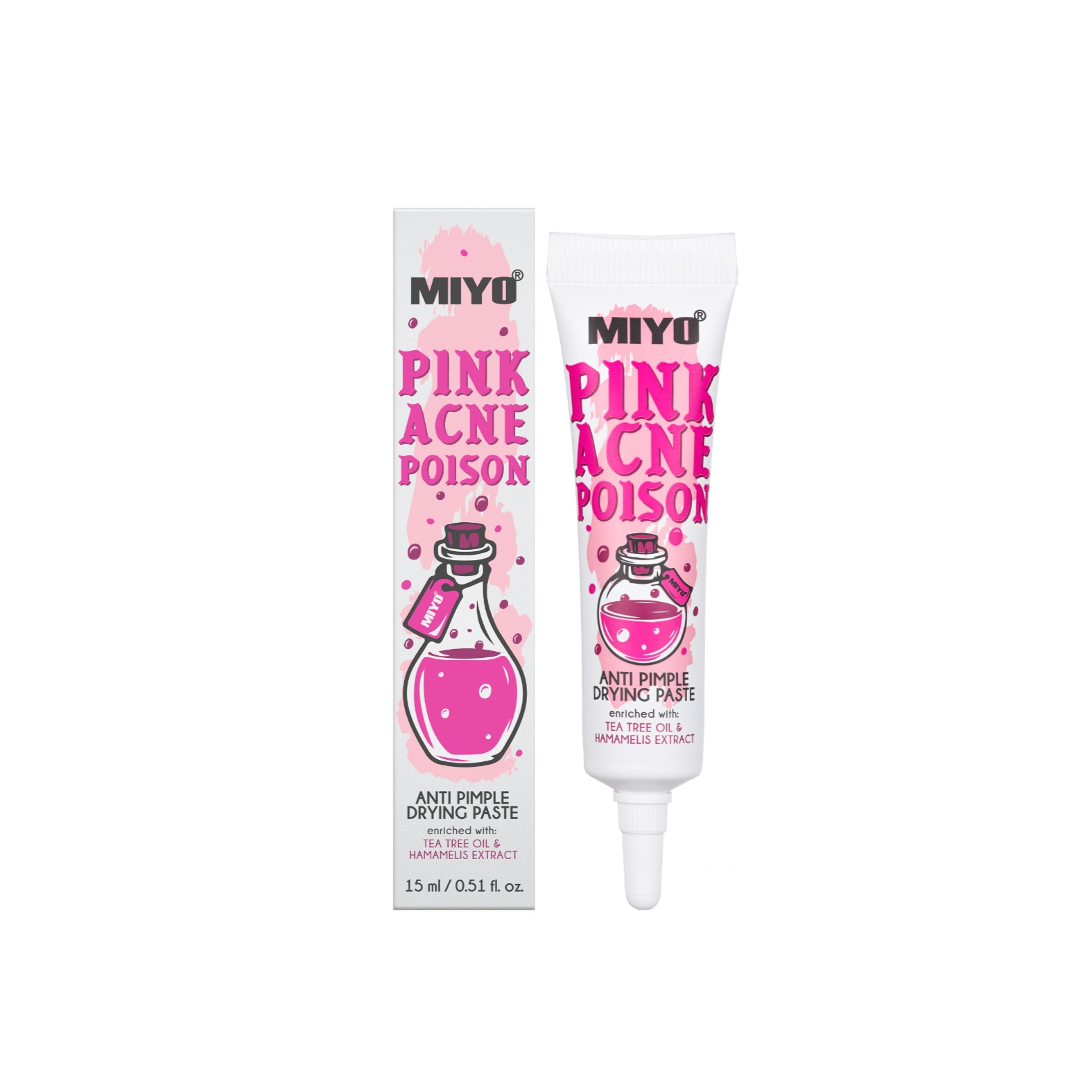 MIYO Pink Acne Poison 15ml ميو كريم موضعي لتجفيف الحبوب والشوائب