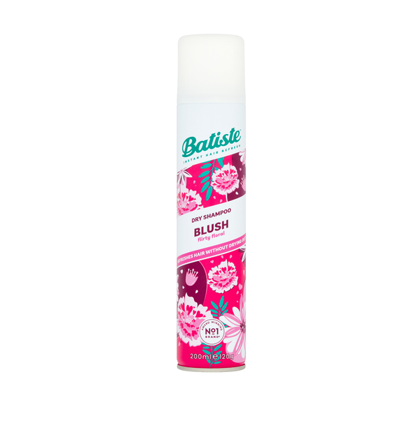 BATISTE Dry Shampoo Blush Flirty Floral 200ml باتست شامبو جاف برائحة الزهور يزيل الزيوت الزائدة وينعش الشعر