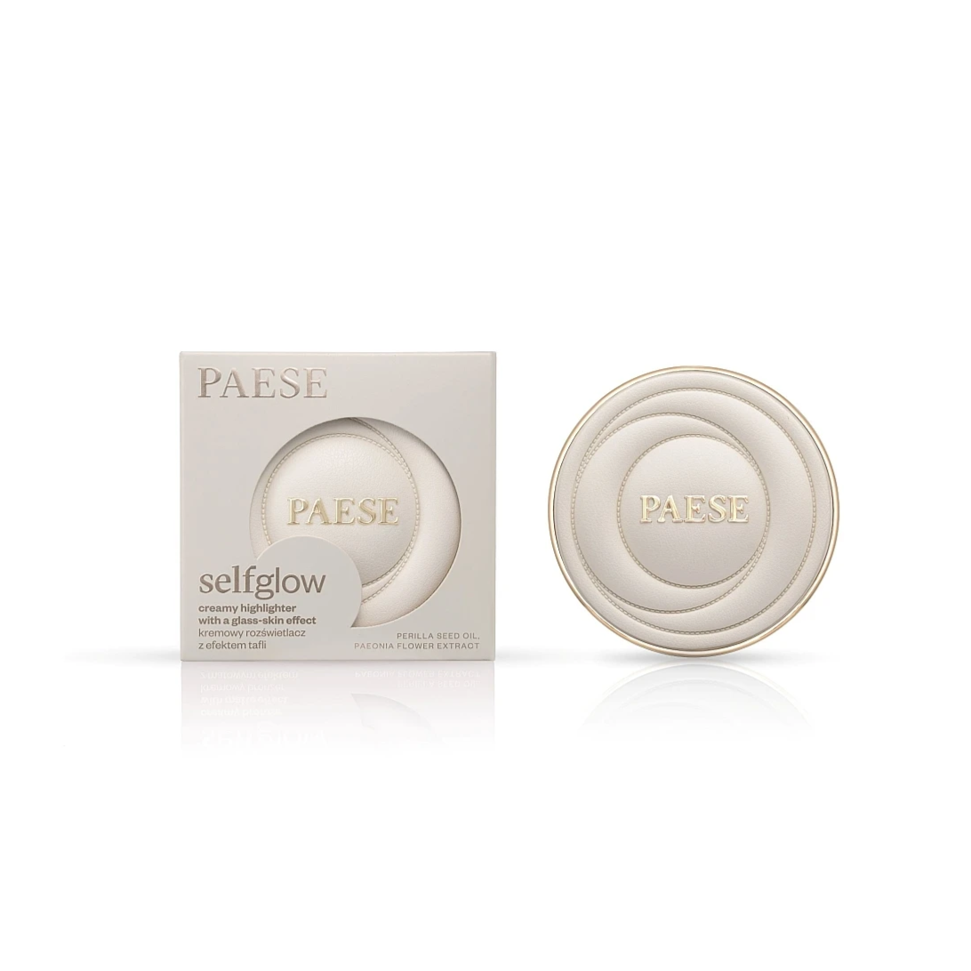 PAESE Selfglow Cream Highlighter with a Glass-Skin Effect - 01 GOLDEN HOUR بايزي هايلايتر كريمي للبشرة
