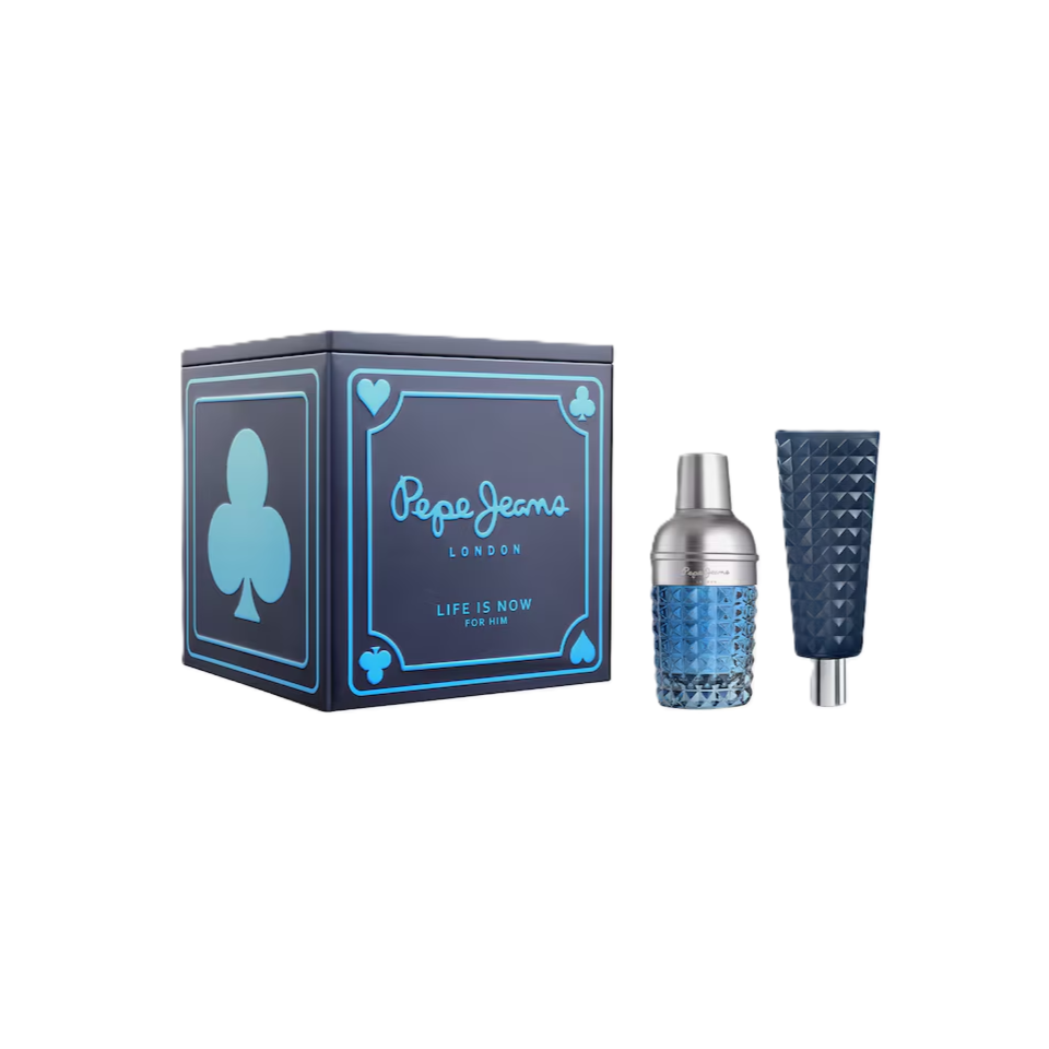 PEPE JEANS Live Is Now For Him (Eau de Parfum 100ml + Shower Gel 80ml) بيبي جينز مجموعة هدايا للرجال