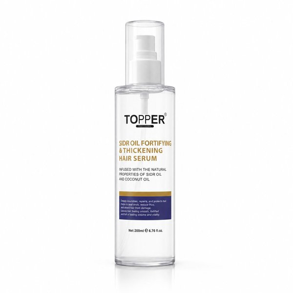 TOPPER PROFESSIONAL SIDR OIL FORTIFYING & THICKENING HAIR SERUM 200ml توپر سيروم زيت السدر لتقوية وكثيف الشعر