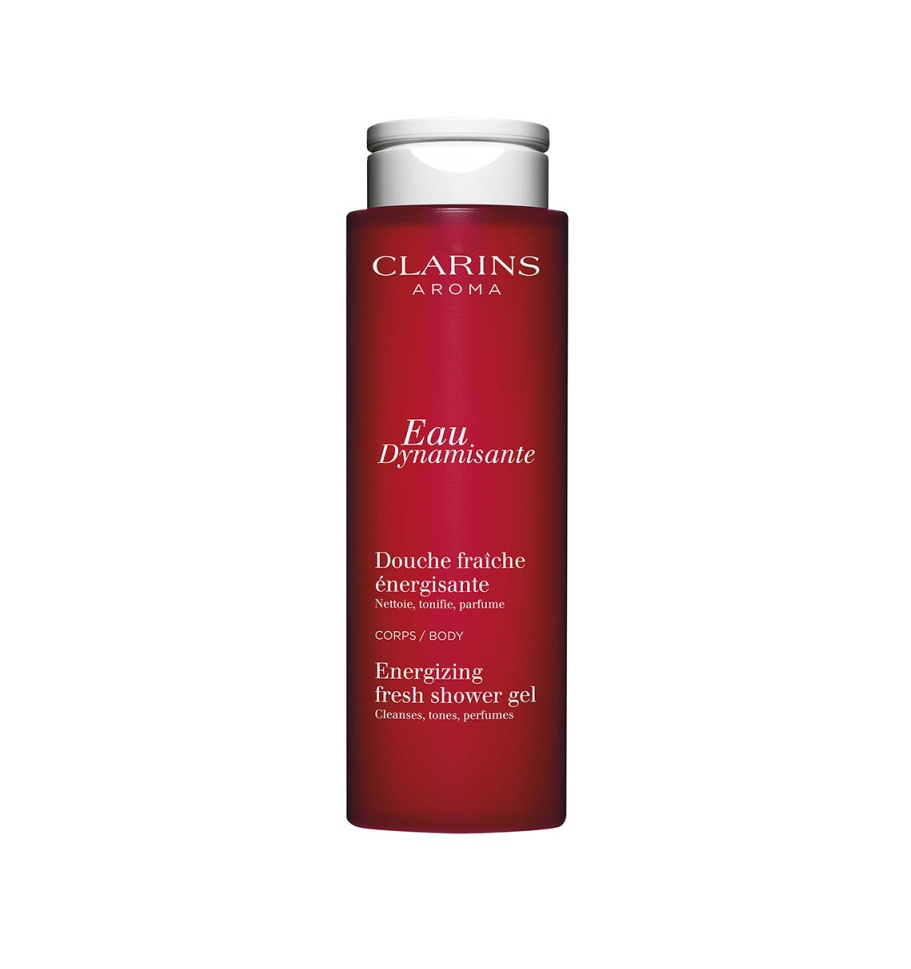 CLARINS Eay Dynamisante Energizing Fresh Shower Gel 200ml كلارنس جل استحمام رغوي عطري ينظف البشرة بلطف ويرطبها ويمنحها نعومة