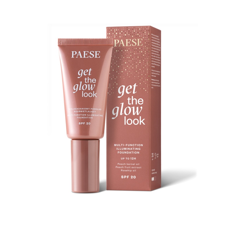 PAESE Get The Glow Look Multi-Function Illuminating Foundation SPF20 بيز كريم أساس مضيء خفيف مع ترطيب وحماية