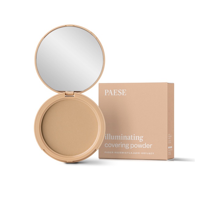PAESE Illuminating Covering Powder بيز بودرة كريم اساس تعكس الضوء وتخفي العيوب والتجاعيد