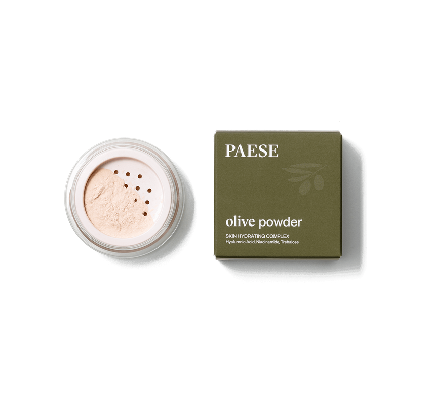PAESE Olive Powder 6g بيز بودرة شفافة خفيفة تمنح البشرة نعومة وترطيباً وإشراقة 