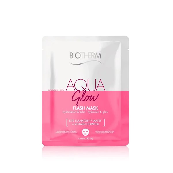 BIOTHERM Aqua Glow Flash Mask Vitamin C Moisturizing for all skin types 31g  بايوثيرم ماسك ورقي غني بالفيتامين سي يرطب ويمنح البشرة اشراقة ونضارة