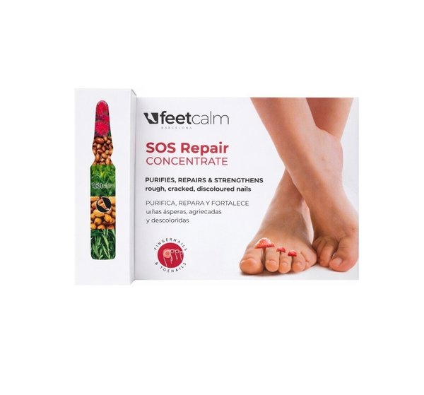 FEET CALM SOS Repair Concentrate Purifies Repairs & Strengthens 1.5ml فيت كالم سيروم يغذي و ينعم و يحسن مضهر الاضافر 