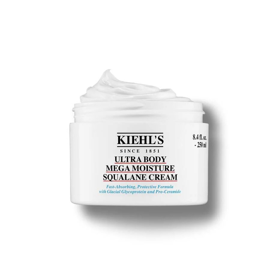 KIEHL'S Ultra Body Mega Moisture Squalane Cream 250ml كيلز لوشن للجسم يرطب بعمق يمتصه الجلد بسهولة ويمنحه ترطيباً فائقاً 