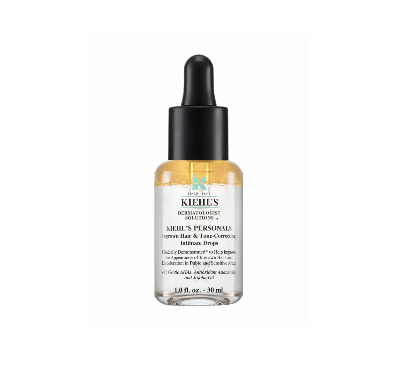 KIEHL’S Ingrown Hair & Tone-Correcting Intimate Drops 30ml كيلز سيروم خفيف الوزن وفعال لعلاج الشعر النامي تحت الجلد،