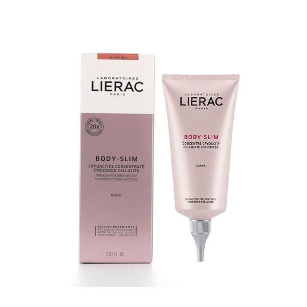 LIERAC BODY-SLIM CRYOACTIVE CONCENTRATE Reduces embedded cellulite Smoothes dimples and firms 150ml  لايراك كريم مركز  لشد الجسم ومكافحة السيلوليت