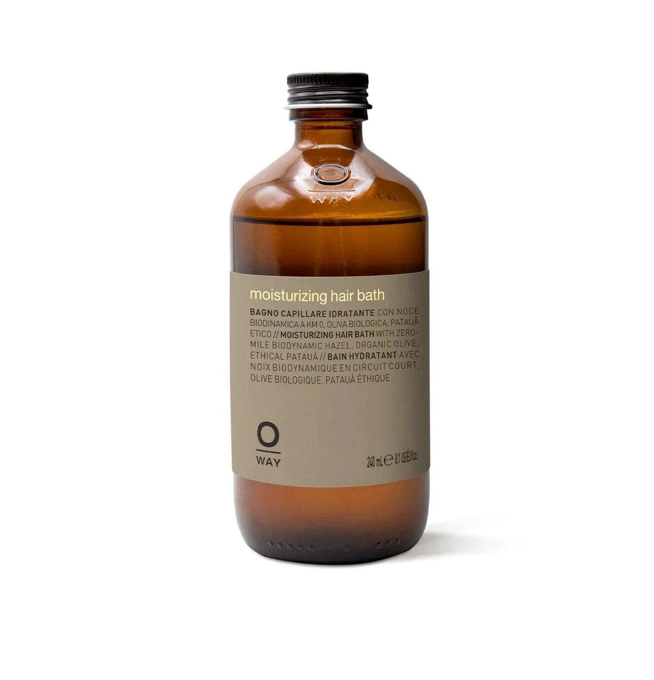 OWAY Moisturizing Hair Bath 240ml اوي شامبو مرطب للشعر يرطب بعمق، يقلل التقصف ويمنح الشعر لمعانًا ونعومة