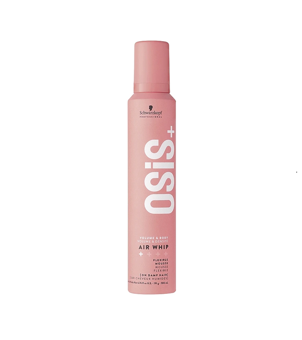 SCHWARZKOPF Osis Air Whip Flexible Mousse 200ml شفارتسكوبف موس مرن خفيف يمنح تثبيتاً طبيعياً ويعزز الكثافة والترطيب