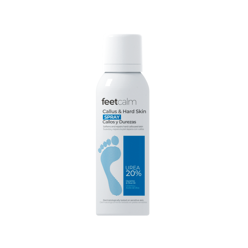FEET CALM Callus & hard Skin Spray 75ml فيت كالم رذاذ يوريا ينعم البشرة المتصلبة ويزيل الخلايا الميتة ويرطب الكعبين