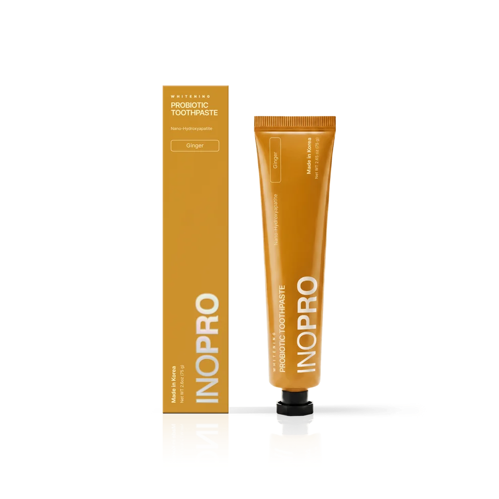 INOPRO Probiotic Toothpaste 75g - Ginger اينوبرو معجون اسنان مبيض برائحة الزنجبيل