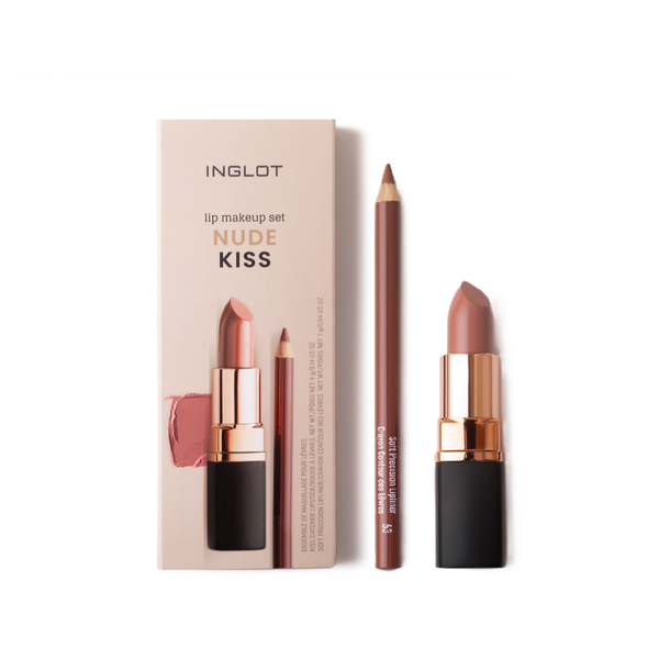 INGLOT Makeup Set For Lips NUDE KISS (Lipstick 901 + Lipliner 63)  انجلوت مجموعة مكياج شفاه