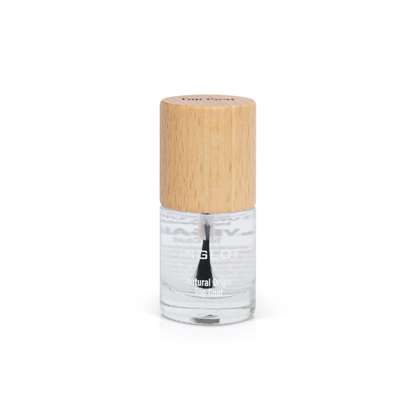 INGLOT Natural Origin Top Coat 8ml  انجلوت طبقة علوية شفافة تعزز اللمعان وتحافظ على الطلاء 