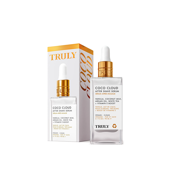 TRULY Coco Cloud After Shave Serum 90ml  ترولي سيروم حليبي خفيف يمنح البشرة إحساساً بالانتعاش والراحة بعد الحلاقة غني بحليب جوز الهند