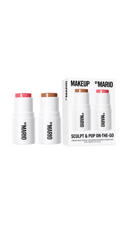 MAKEUP BY MARIO SCULPT & POP ON-THE-GO - Medium + Pale Petal ميك آب باي ماريو بگج مكياج الوجه (كونتور،أحمر خدود)