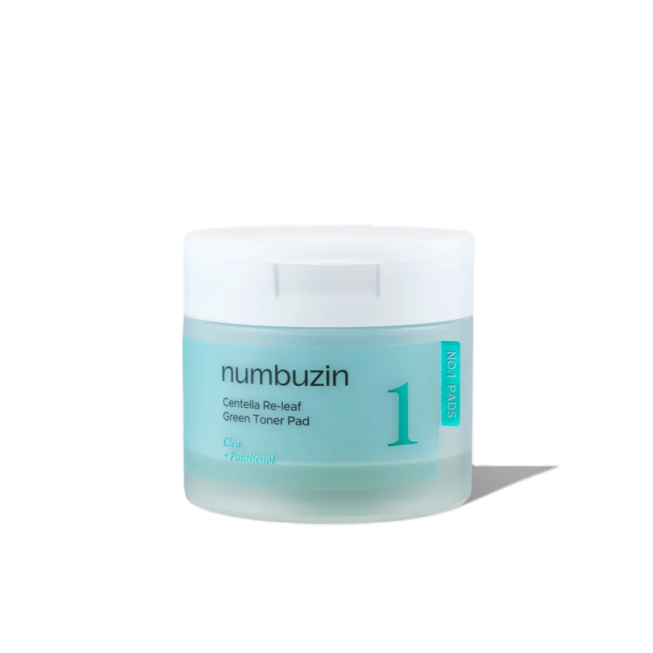 NUMBUZIN No.1 Centella Re-Leaf Green Toner Pads 190ml / 70 pads  نومبوزين بادات تونر تهدئ البشرة المتهيجة وتعزز ترطيبها وانتعاشها