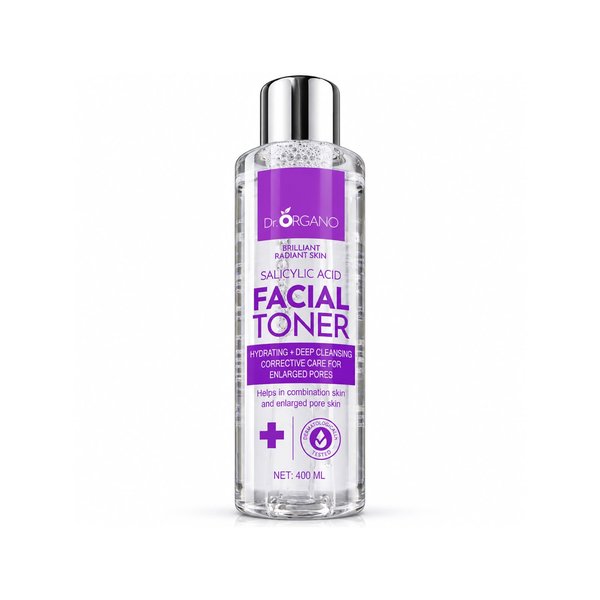 DR. ORGANO BRILLIANT RADIANT SKIN SALICYLIC ACID FACIAL TONER 400ml دكتور أورگانو تونر بحمض الساليسيليك للعناية بالبشرة