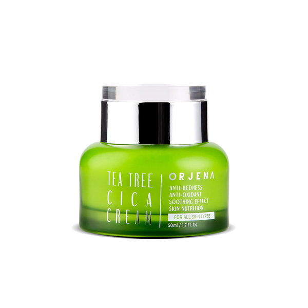ORJENA Tea Tree Cica Cream 50ml  اورجينا كريم للعناية بالبشرة الحساسة يرطب ويهدئ الاحمرار ويحسن التوازن