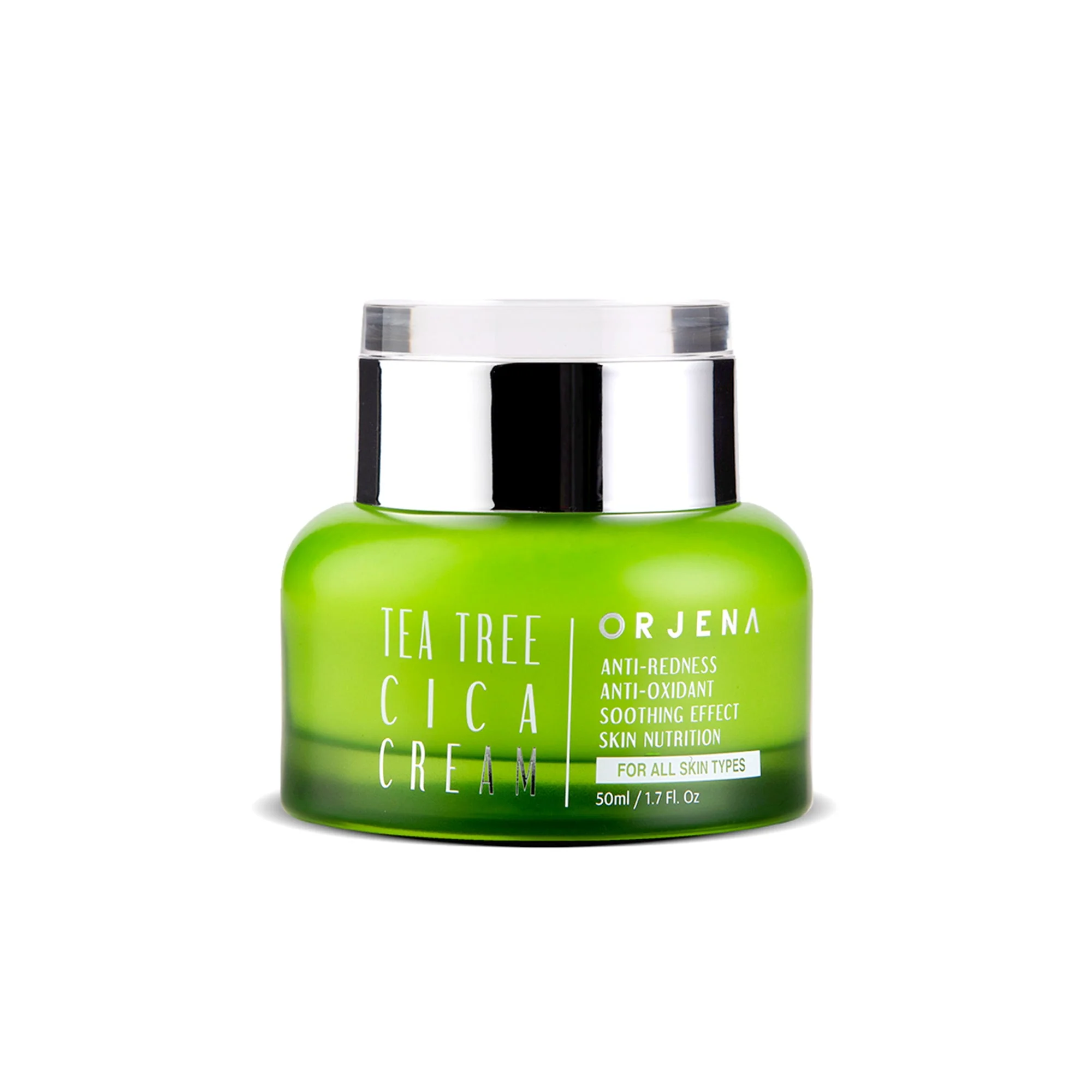 ORJENA Tea Tree Cica Cream 50ml  اورجينا كريم للعناية بالبشرة الحساسة يرطب ويهدئ الاحمرار ويحسن التوازن