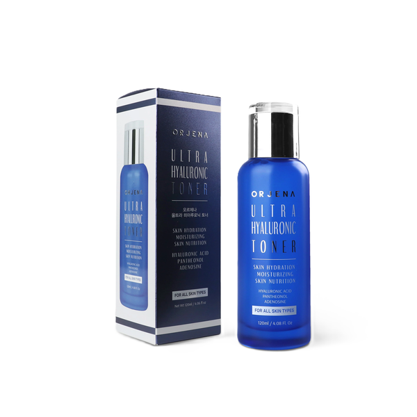 ORJENA Ultra Hyaluronic Toner 120ml  اورجينا تونر حمض الهيالورونيك يوفر ترطيباً مكثفاً ويساعد على دعم حاجز البشرة