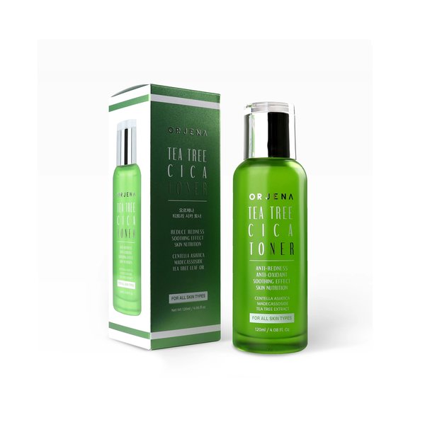ORJENA Tea Tree Cica Toner 120ml  اورجينا تونر للعناية بالبشرة الحساسة يرطب ويهدئ الاحمرار ويحسن التوازن