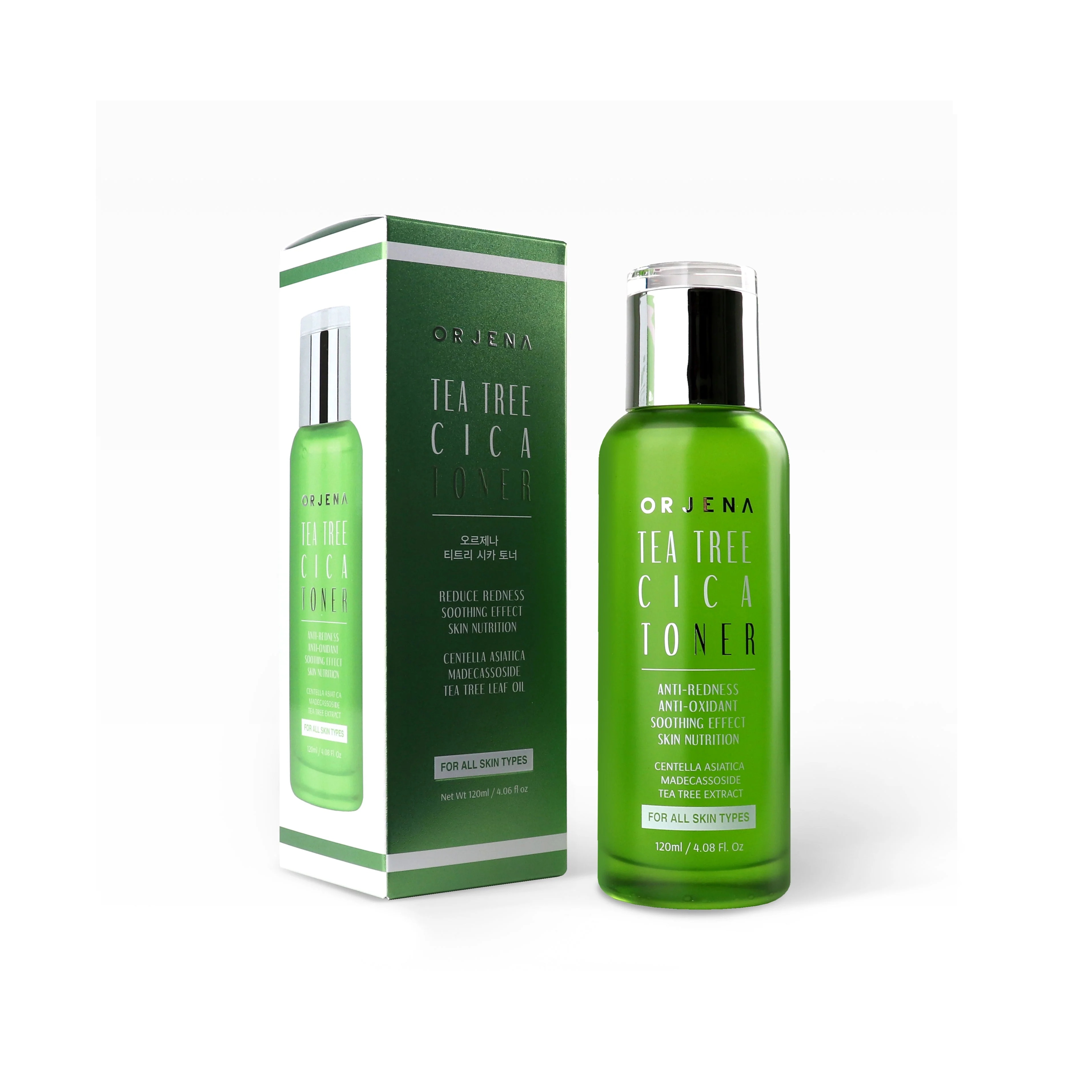 ORJENA Tea Tree Cica Toner 120ml  اورجينا تونر للعناية بالبشرة الحساسة يرطب ويهدئ الاحمرار ويحسن التوازن