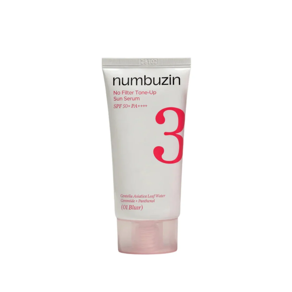 NUMBUZIN No.3 No Filter Tone Up Sun Serum SPF50+PA++++ 50ml - 01 Blur  نومبوزين سيروم ملون بعامل حماية من اشعة الشمس يقلل مظهر المسام ويوحد لون البشرة
