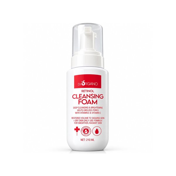 DR. ORGANO RETINOL CLEANSING FOAM 210ml دكتور أورگانو غسول رغوي منظف للبشرة