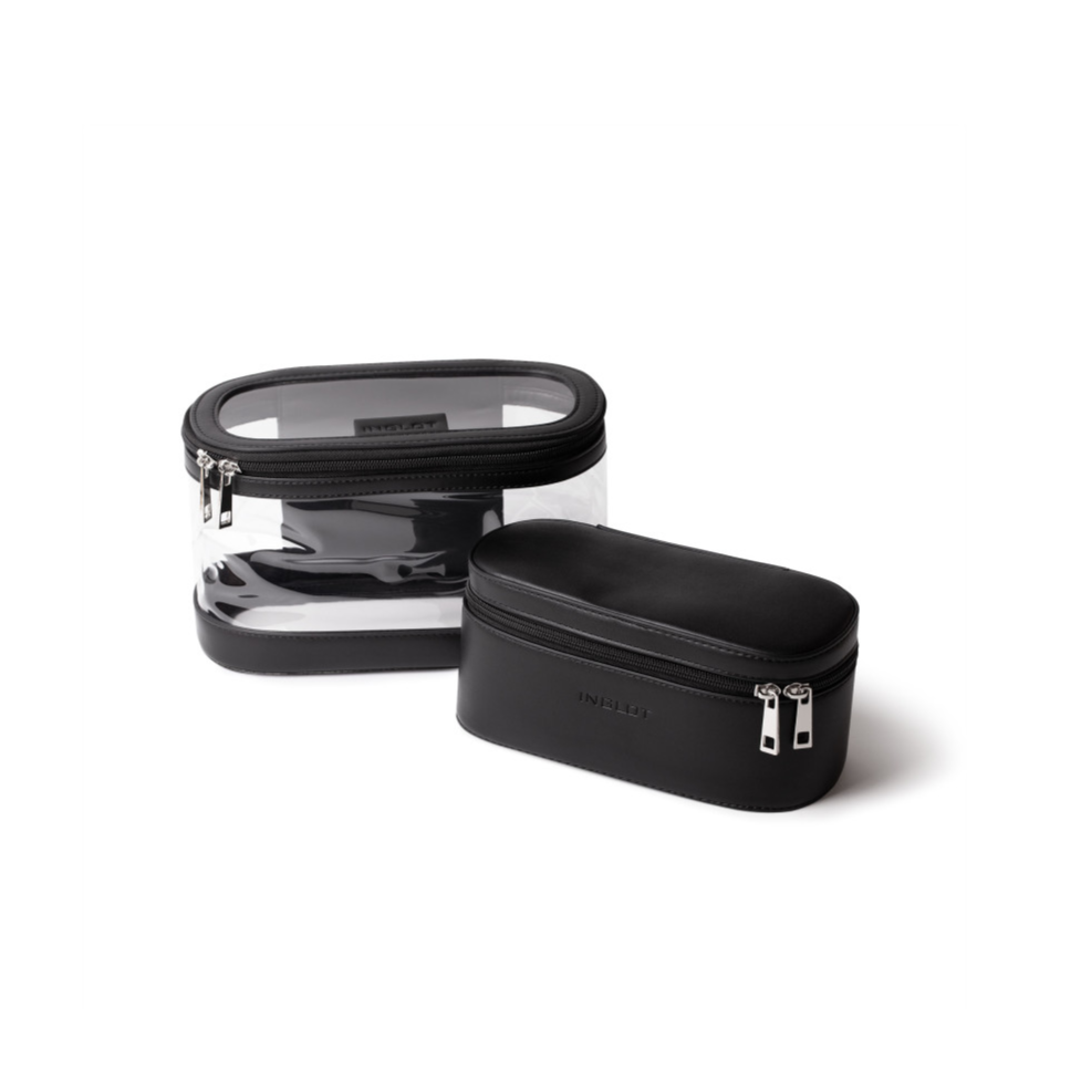 INGLOT Cosmetic Bag Set - Black انجلوت مجموعة حقائب المكياج بأحجام مختلفة باللون الاسود