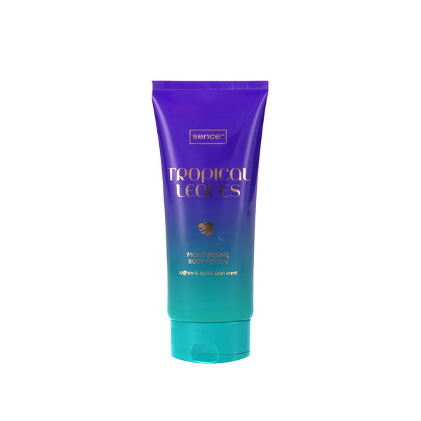 SENCE BEAUTY Tropical Leaves Moisturising Body Lotion Saffron & Tonka Bean Scent 150ml سينس بيوتي لوشن عطري مرطب للجسم