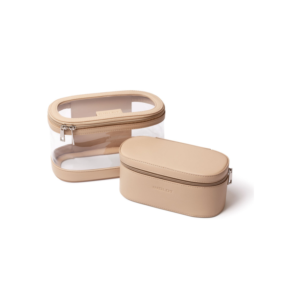 INGLOT Cosmetic Bag Set - Beige انجلوت مجموعة حقائب المكياج بأحجام مختلفة باللون البيجي