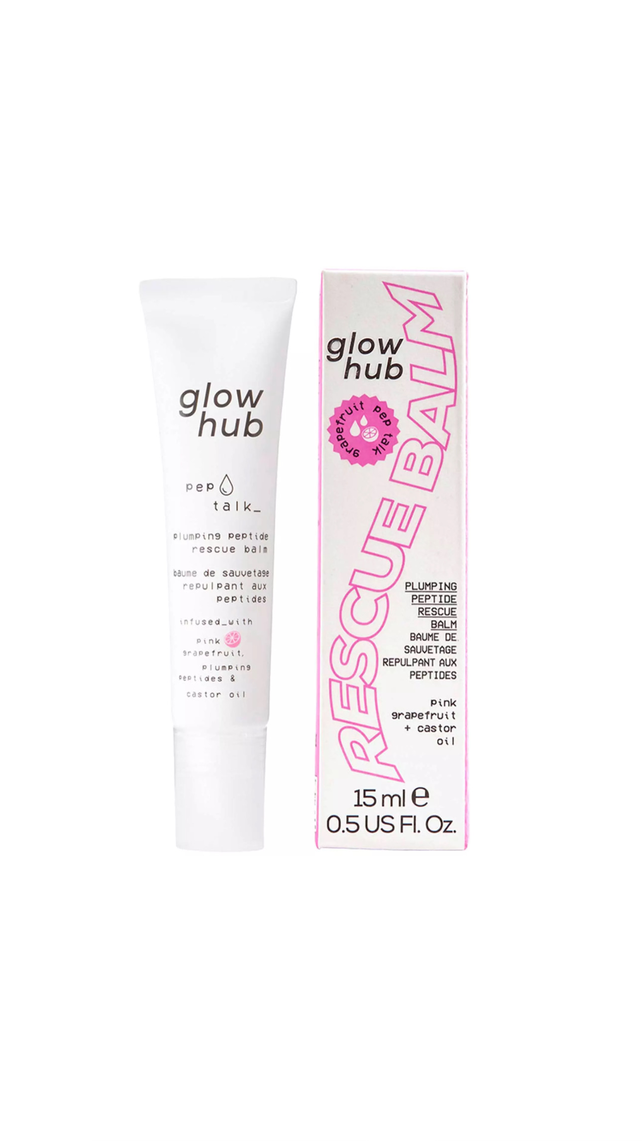 GLOW HUB PEP TALK PLUMPING PEPTIDE RESCUE BALM 150ml گلو هوب مرطب مغذي ومكبر للشفاه